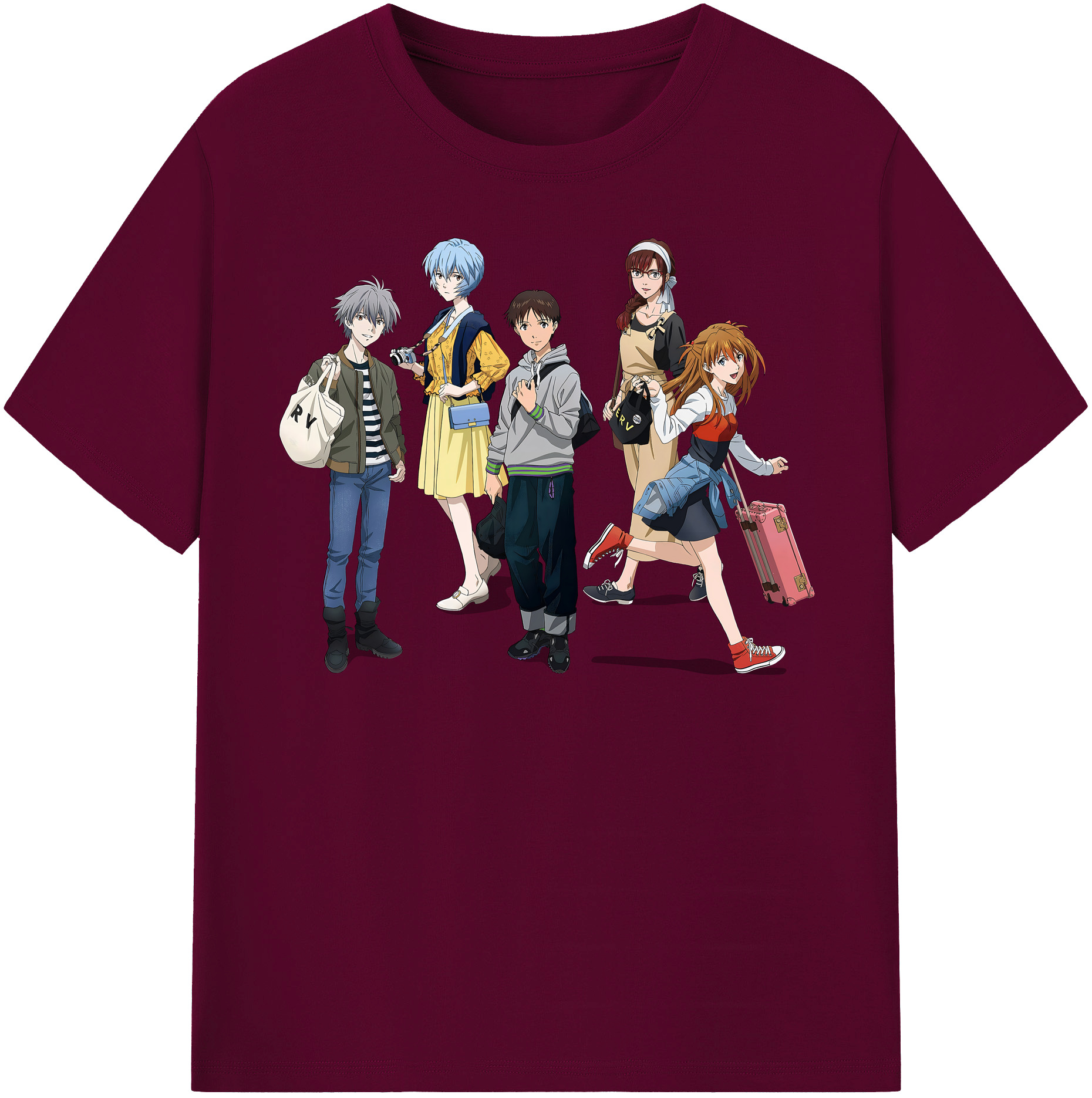 （画像用） EVA 新世紀エヴァンゲリオン レディースカジュアルプリントTシャツ（綿100％）